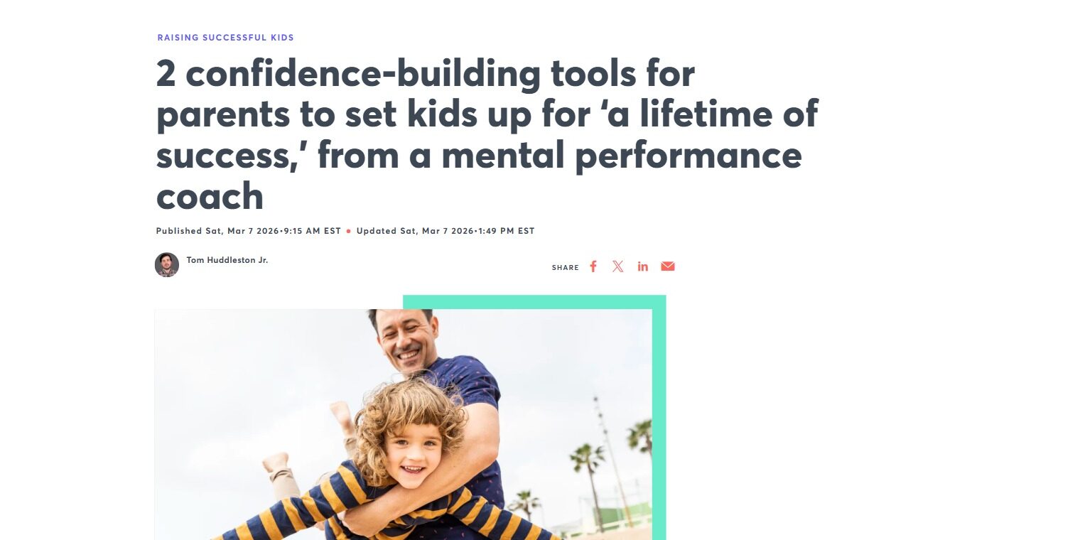 CNBC article featuring Dr. Cindra Kamphoff on two confidence-building tools for parents